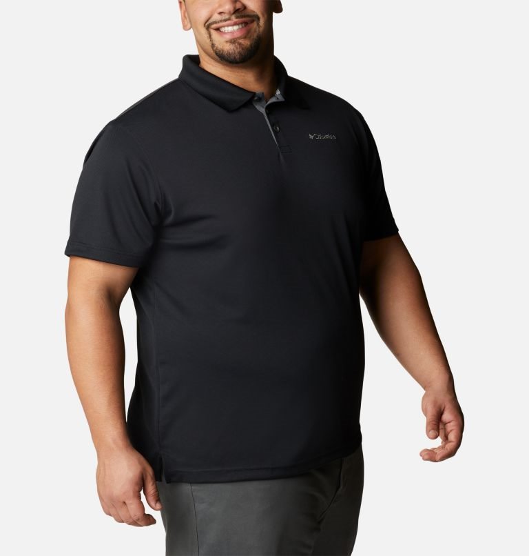 Tricouri Polo Columbia Utilizer Barbati Negrii | Plus Size AZS1MZQ70